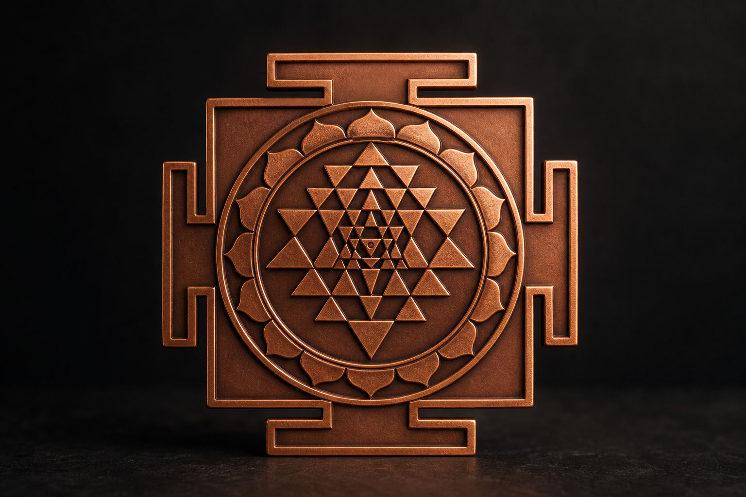 Shri Yantra Copper 4 Inch Energised